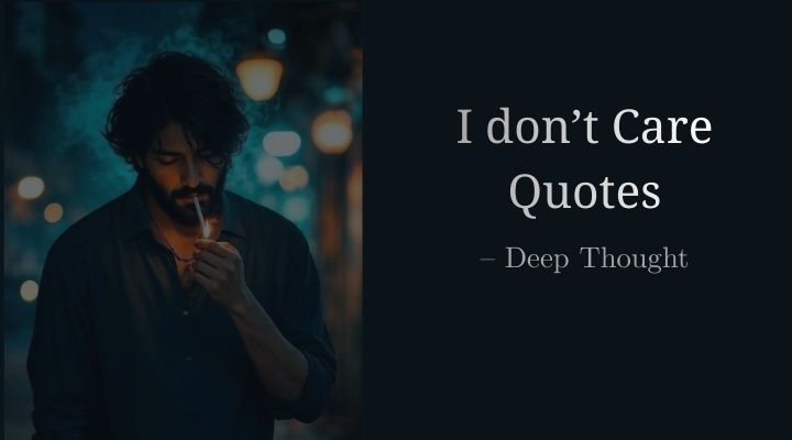 I dont care quotes